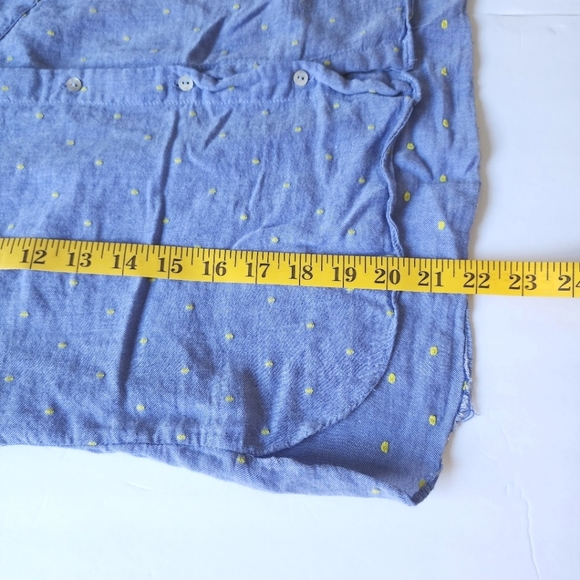 Zara blue embroidered midi sleeves shirt size S - Picture 6 of 6